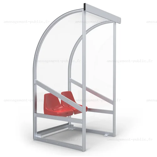Abri de touche monobloc 2 sièges baquet 